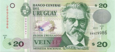 Уругвай 20 песо 2011 г.