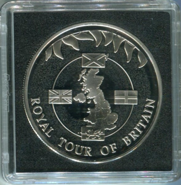 Фолклендские острова, 50 пенсов Королевское путешествие по Великобритании 2002 г.