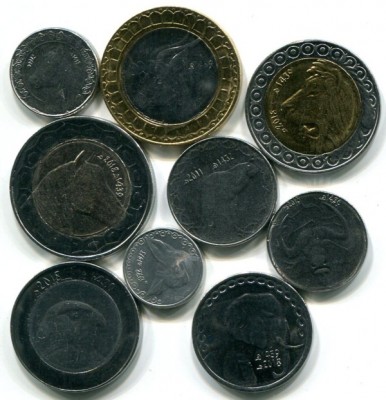 Алжир набор из 9-ти монет.