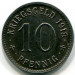Монета Ален 10 пфеннигов 1918 год. Нотгельд