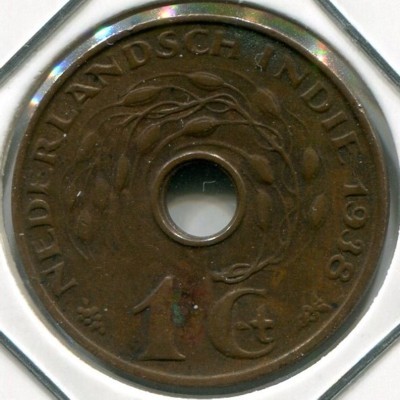 Монета Нидерландская Индия 1 цент 1938 год.