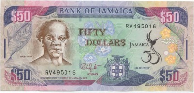 Ямайка 50 долларов 2012 г.