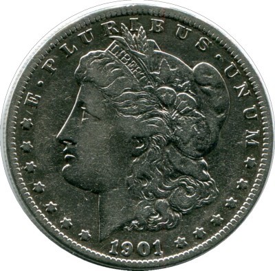 Монета США 1 доллар 1901 год.