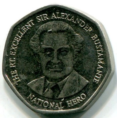 Монета Ямайка 1 доллар 1996 год.