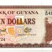 Банкнота Гайана 10 долларов 1992 год. 