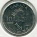 Монета Канада 10 центов 2001 год.