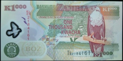 Замбия, Банкнота 1000 квачей 2008