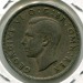 Монета Великобритания 2 шиллинга 1948 год.