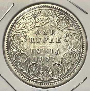 Индия, 1 рупия 1877 г.