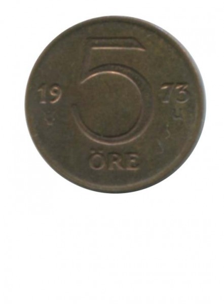 Швеция 5 эре 1973 г.