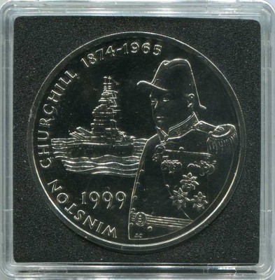 Фолклендские острова, 50 пенсов Уинстон Черчиль 1999 г. Министр Военно-Морских Сил