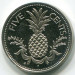 Монета Багамские острова 5 центов 1974 год.