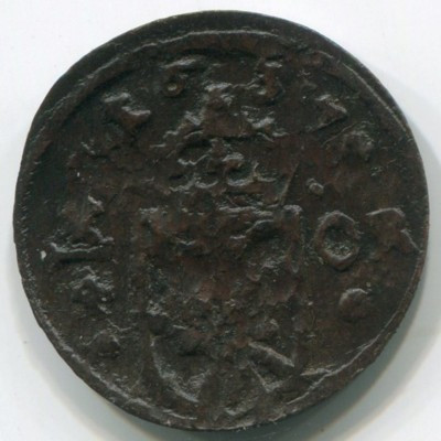 Монета Швеция 1/4 эре 1637 год.