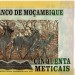 Мозамбик, банкнота 50 метикал, 2011 год (пластик)