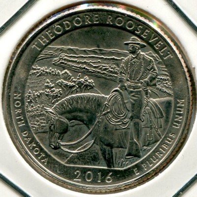 Монета США 25 центов 2016 год.