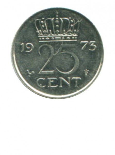 Нидерланды 25 центов 1973 г.