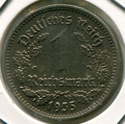 Монета Германия 1 марка 1935 год. A