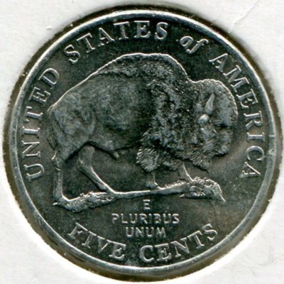 Монета США 5 центов 2005 год. Бизон