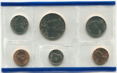 США годовой набор из 5-ти монет 1993 год. P