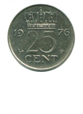 Нидерланды 25 центов 1976 г.