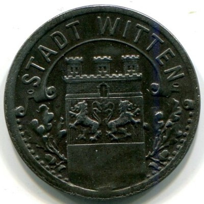 Монета Виттен 10 пфеннигов 1919 год. Нотгельд