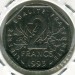 Монета Франция 2 франка 1993 год.