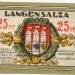 Банкнота город Бад-Лангензальца 25 пфеннигов 1921 год.