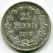 Монета Русская Финляндия 25 пенни 1916 год.