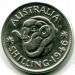 Монета Австралия 1 шиллинг 1946 год.