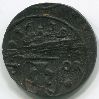 Монета Швеция 1/4 эре 1635 год. 