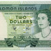 Банкнота Соломоновы острова 2 доллара 1977 год. 