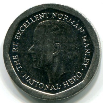 Монета Ямайка 5 долларов 1996 год.