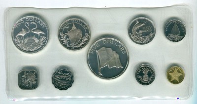 Багамские Острова, годовой набор монет 1974 г.