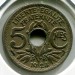 Монета Франция 5 сантимов 1924 год.