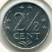 Монета Нидерландские Антилы 2-1/2 цента 1985 год.