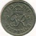 Монета Великобритания 6 пенсов 1951 год.