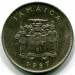 Монета Ямайка 10 центов 1987 год. 