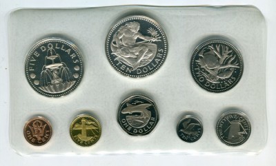 Барбадос, годовой набор монет 1973 г.