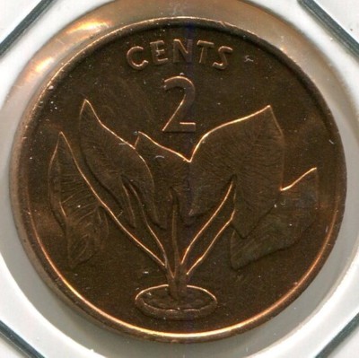 Монета Кирибати 2 цента 1979 год.