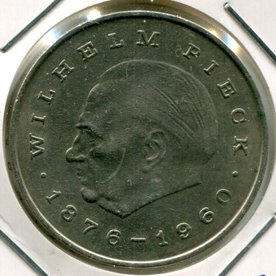 Монета ГДР 20 марок 1972 год. Первый президент ГДР - Вильгельм Пик.