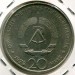 Монета ГДР 20 марок 1972 год. Первый президент ГДР - Вильгельм Пик.