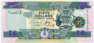 Банкнота Соломоновы острова 50 долларов 2005 год.