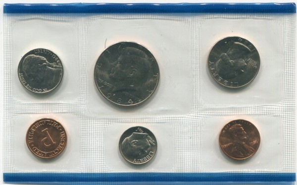 США годовой набор из 5-ти монет 1984 год. P