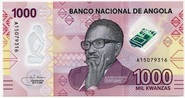 Банкнота Ангола 1000 кванза 2020 год.