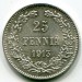 Монета Русская Финляндия 25 пенни 1913 год.