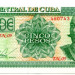 Банкнота Куба 5 песо 2014 год.