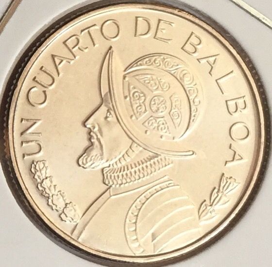 Монета Панама 1/4 бальбоа 2019 год