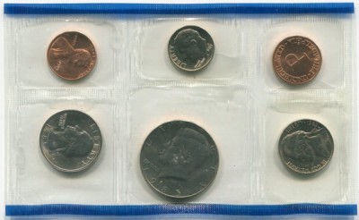 США годовой набор из 5-ти монет 1985 год. P