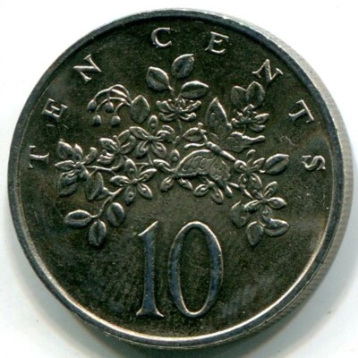 Монета Ямайка 10 центов 1989 год. 