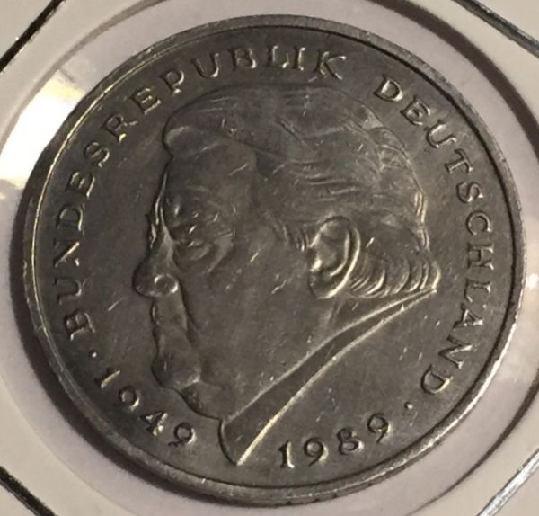 Монета ФРГ 2 марки 1990 год F